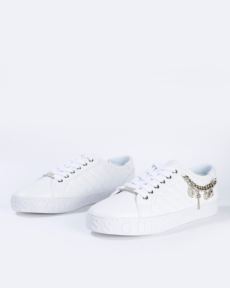 all white guess shoes