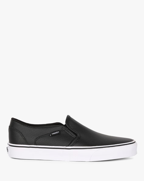 vans asher perforated black