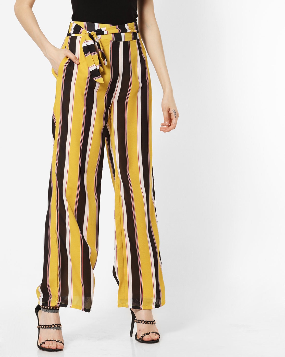 yellow striped pants