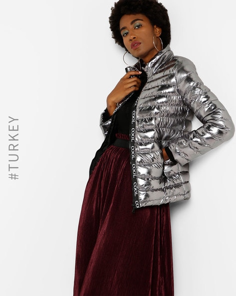 Ladies hot sale silver jacket