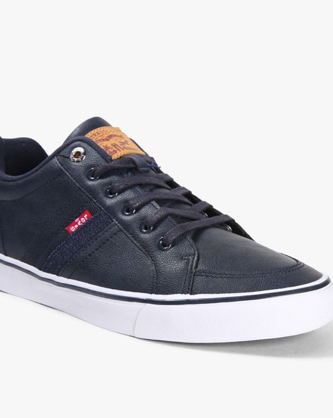 Navy blue on sale levis shoes