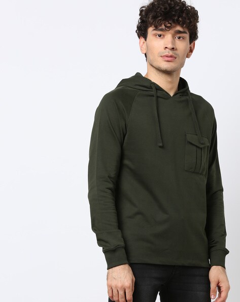 Hooded Sweatshirt with Flap Pocket