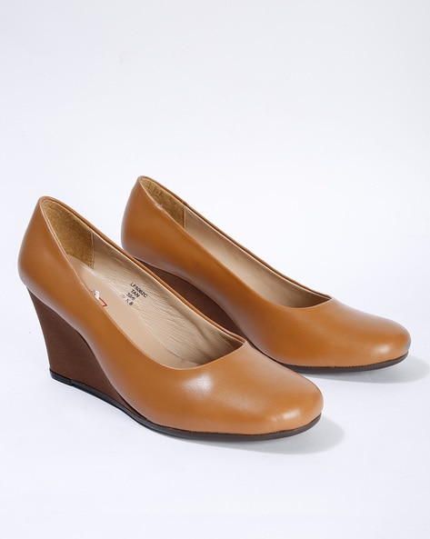 Buy Tan Heeled Shoes for Women by Lee 