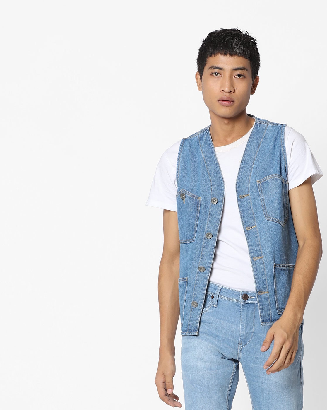 Details more than 84 sleeveless denim jacket with hood latest - in ...
