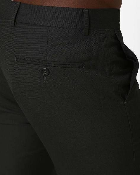 Buy Wills Lifestyle Men Charcoal Grey Woollen Formal Trousers - Trousers  for Men 6529156 | Myntra