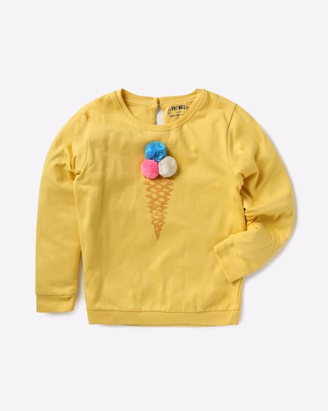 yellow sweatshirt for girls