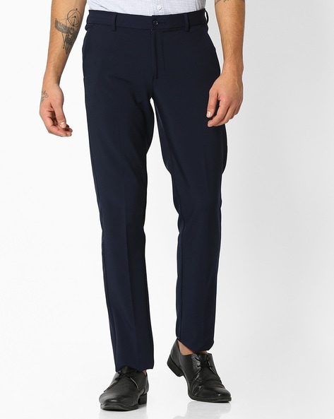 Remus Uomo Navy Slim Fit Stretch Jersey Trouser - Tom Dick & Harry Menswear