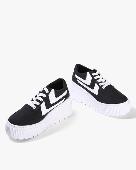 Buy Black White Heeled Shoes for Women by QUPID Online