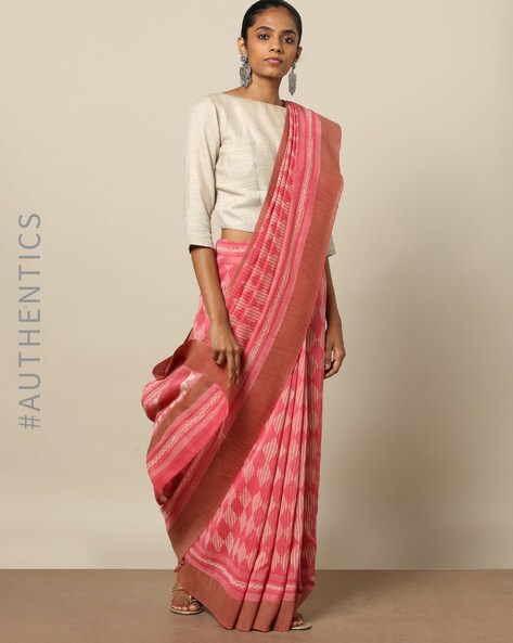 Buy Pink Sarees for Women by Indie Picks Online