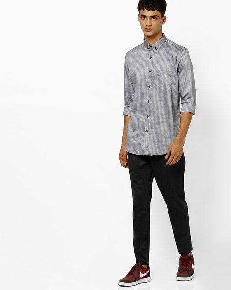 Buy Grey Shirts for Men by MR.BUTTON Online