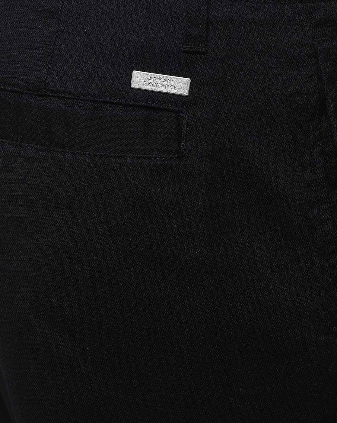 Armani Exchange J13 Slim Fit Gaberdine 5 Pocket Trousers - Black |  very.co.uk