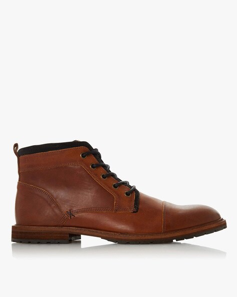 Almond toe lace outlet up boots