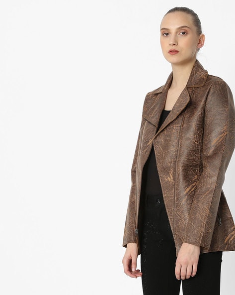 ajio leather jackets womens