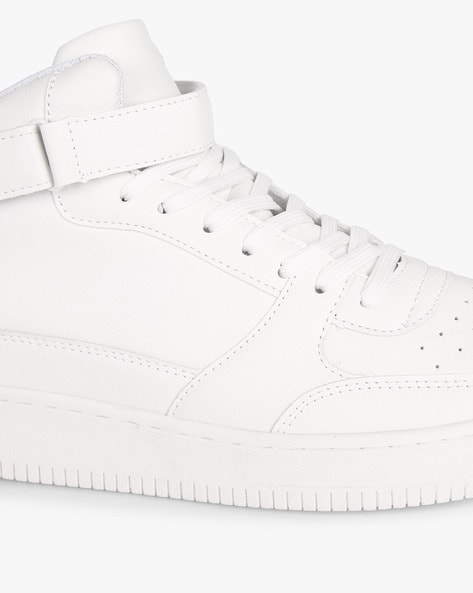 White mid deals ankle sneakers