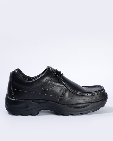 Woodland black store formal shoes price