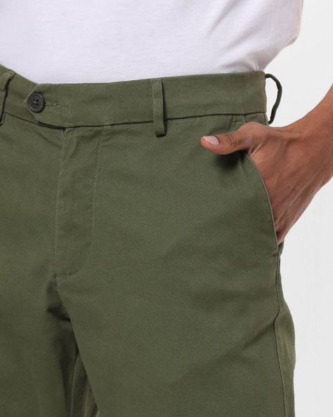 Buy Men Navy Print Super Slim Fit Casual Trousers Online - 433378 | Peter  England