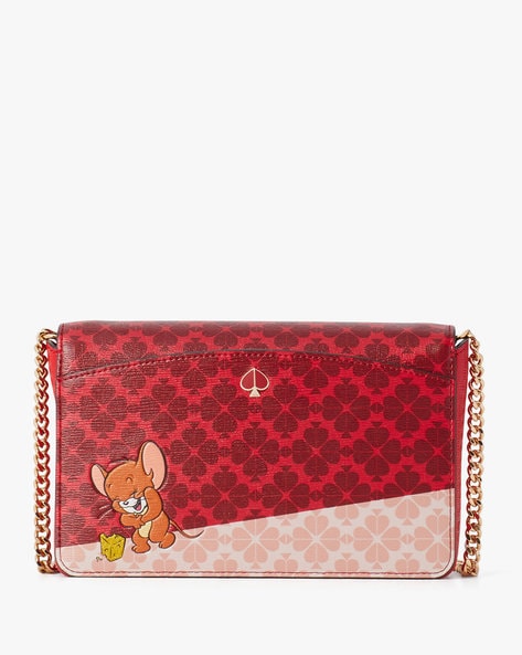 Buy KATE SPADE Tom & Jerry Wallet with Detachable Chain Strap | Red Color  Women | AJIO LUXE