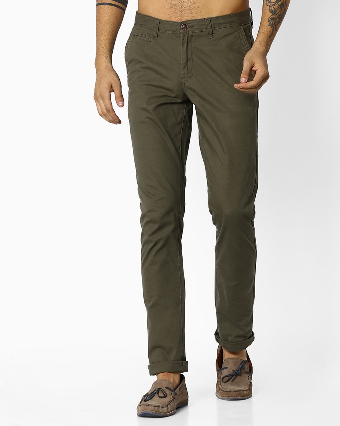 Men's Stretch Heather Grey Chino Trouser