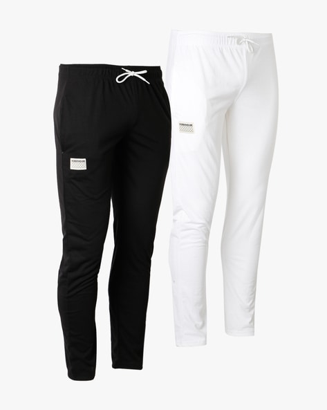 black slim fit track pants