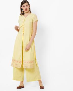 yellow rehnuma kurta