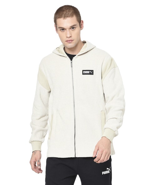 puma textured zip front jacket