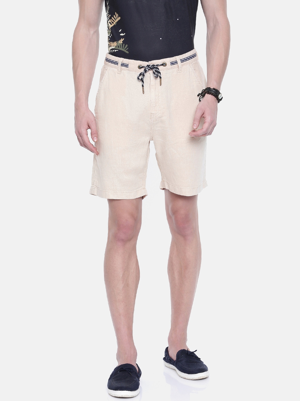 slim fit white shorts