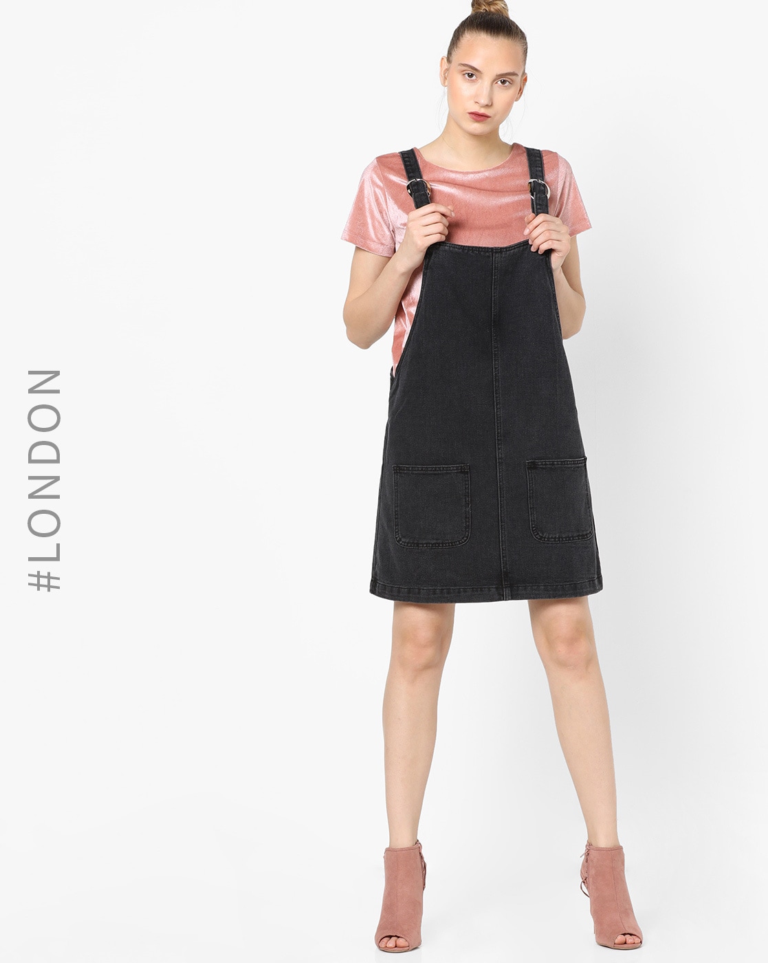 Lulu Denim Pinafore Dress, Dresses | FatFace.com