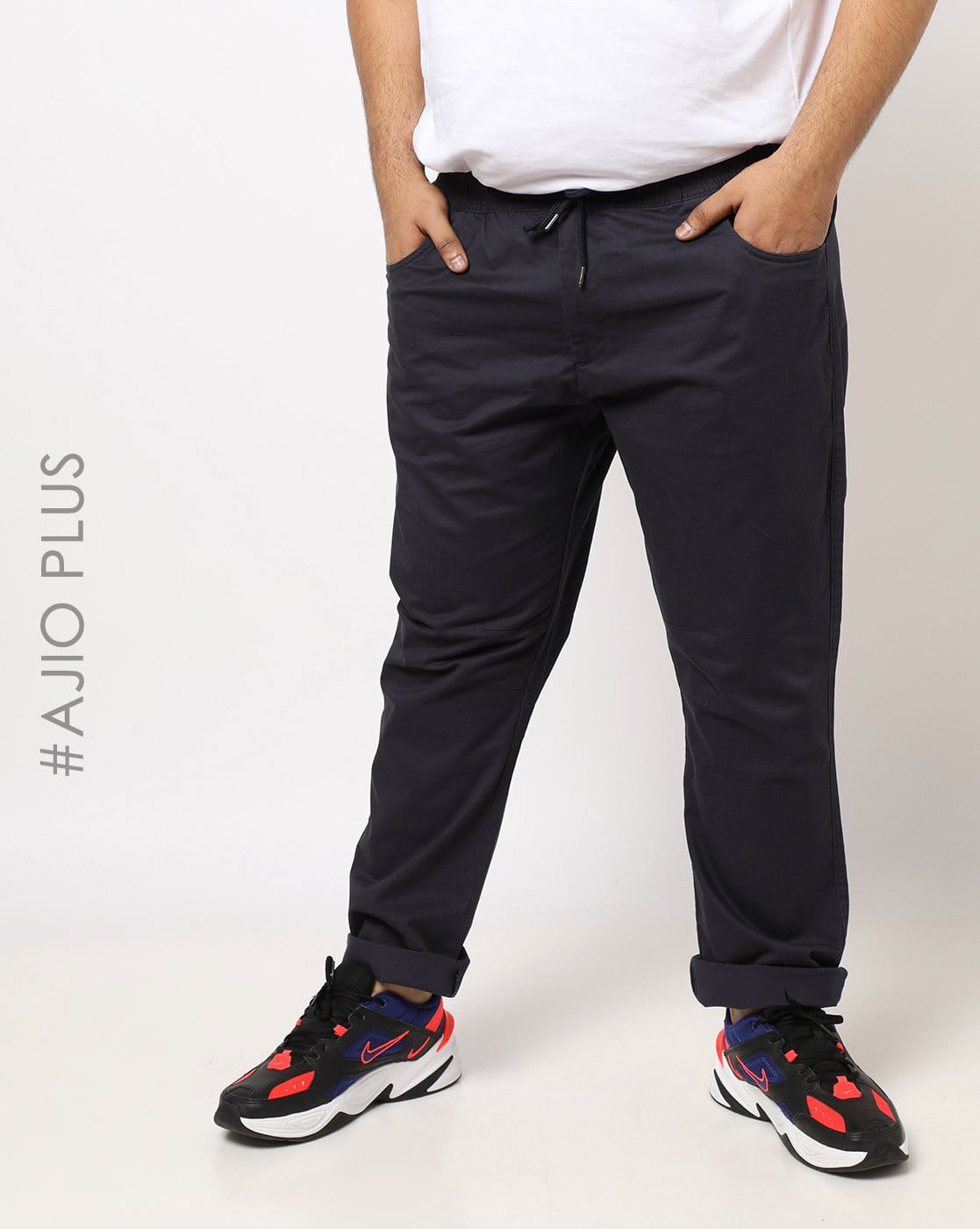 Buy Navy Trousers \u0026 Pants for Men by 