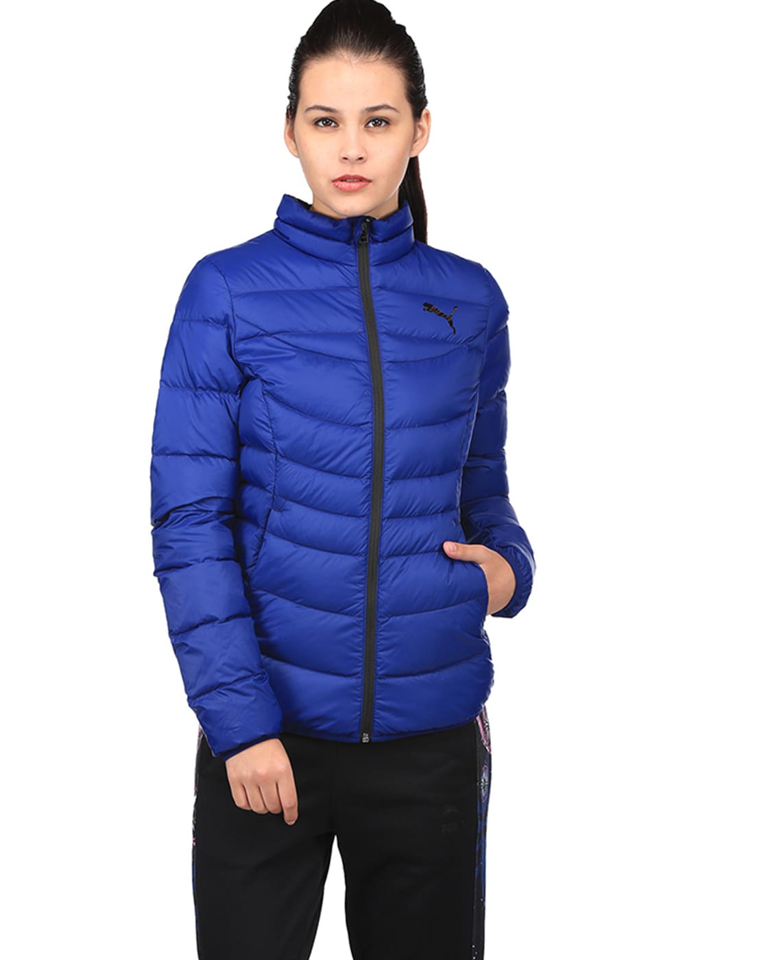 puma blue quilted jackets
