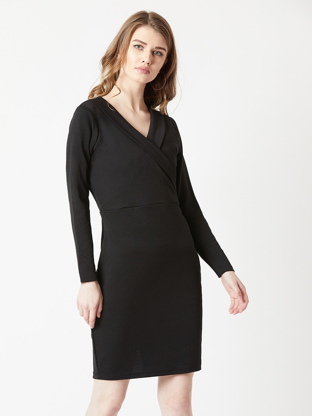 miss chase black bodycon dress