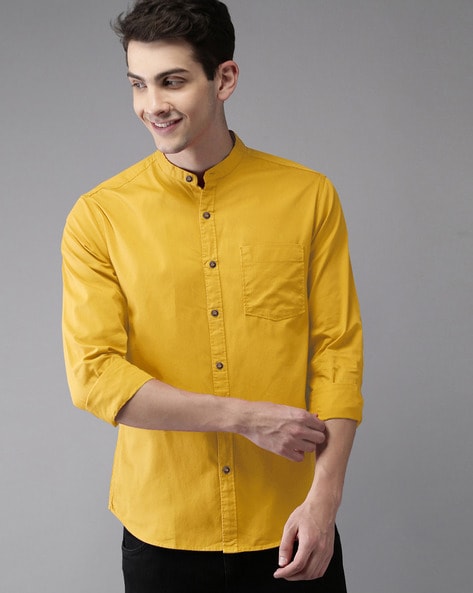 Buy Yellow Shirts for Men by ZAVLIN Online | Ajio.com