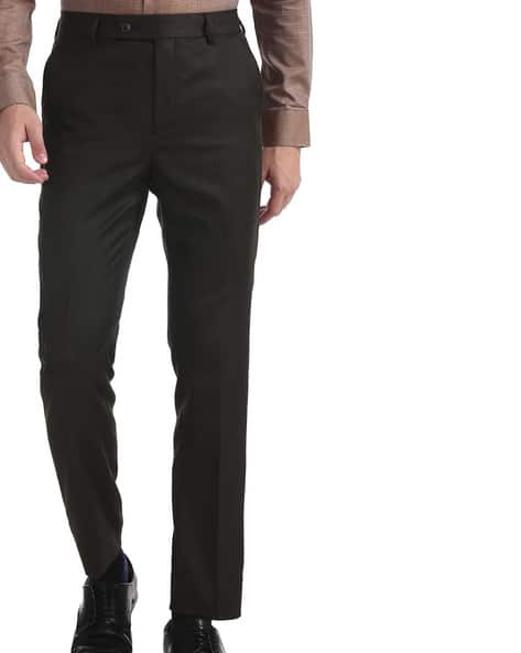 Tapered Fit Flat-Front Trousers (Image - 1)