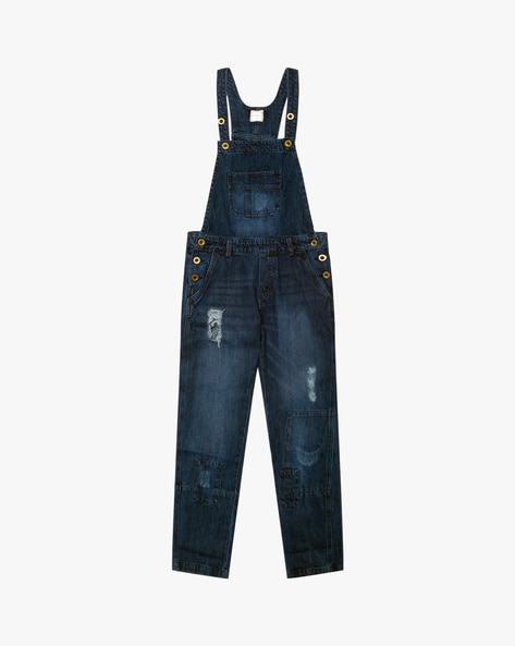 Womens Dark Blue Denim Dungarees | Tu clothing | Overalls fashion, Denim  fashion, Dungarees outfits