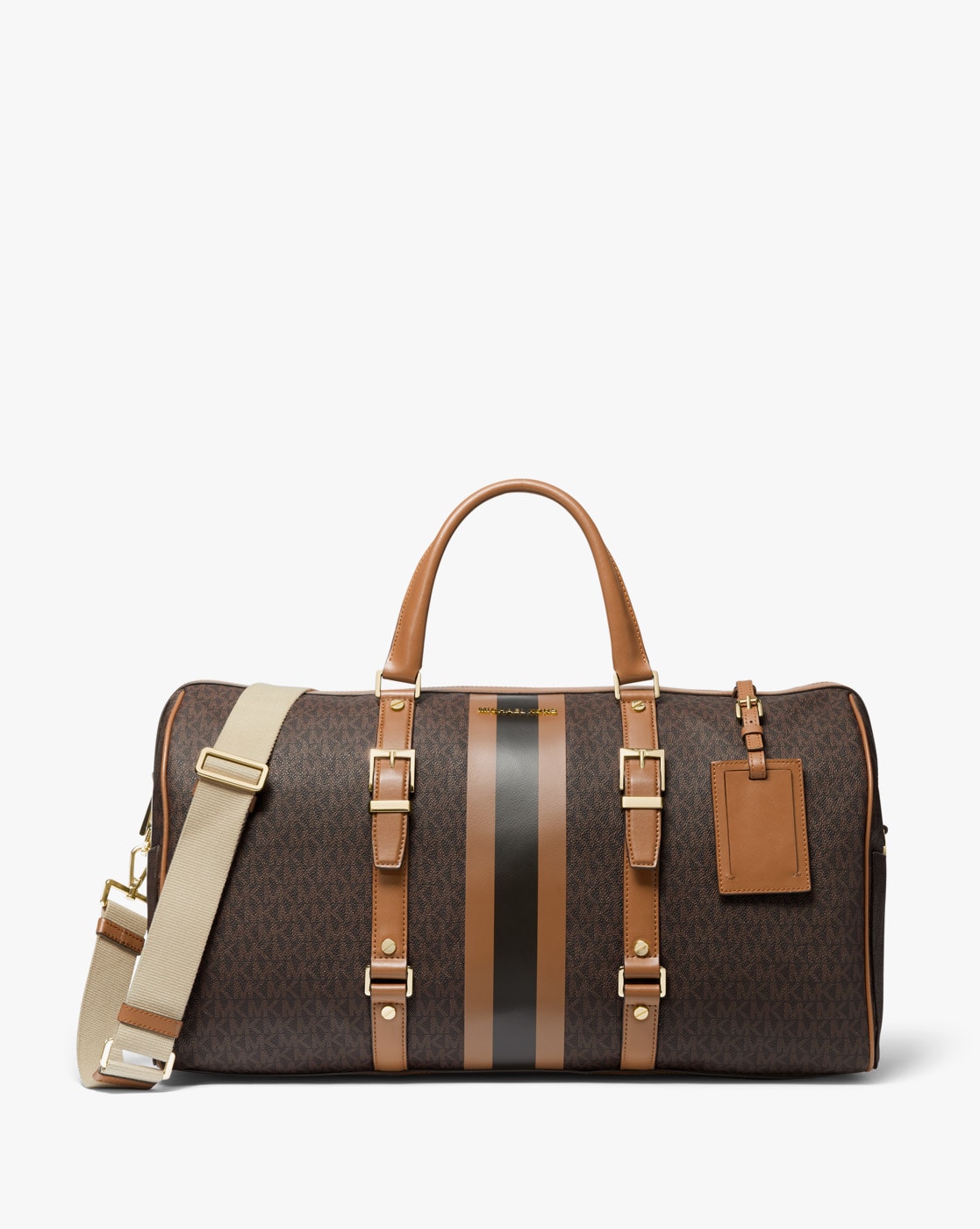 Buy Michael Kors Duffel Bag with Detachable Strap  Brown Color Women   AJIO LUXE