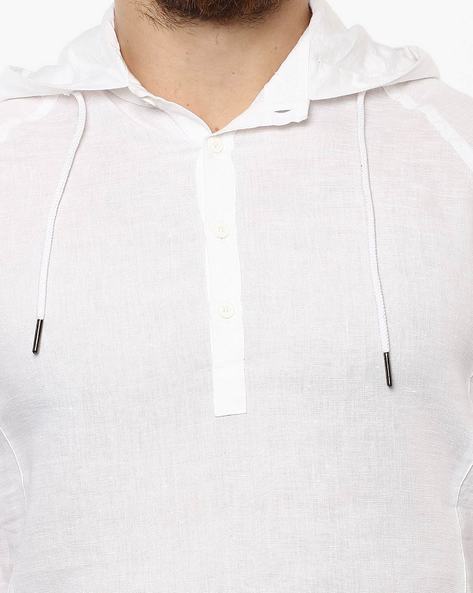 Mufti white hotsell hooded shirt