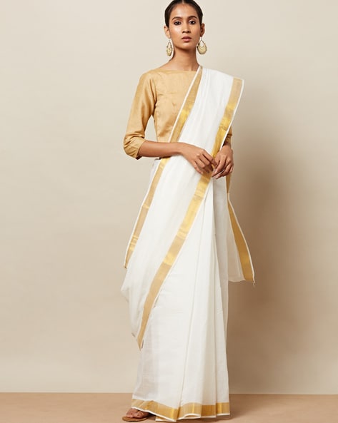 Kerala Set Mundu at Rs 1200/piece | Kerala Kasavu Saree Set in New Delhi |  ID: 21883297191