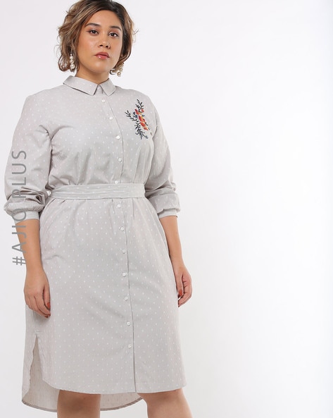 embroidery shirt dress