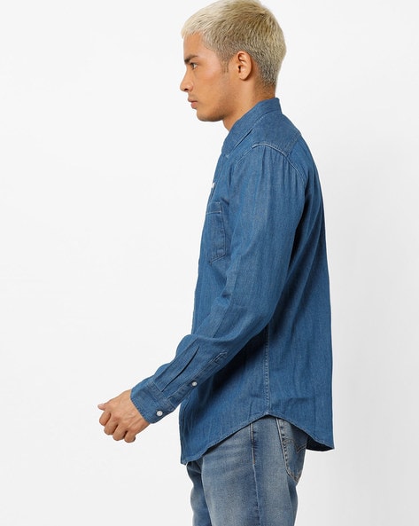 mens levi denim shirt slim fit