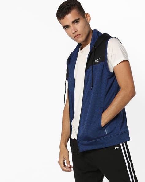 Sleeveless Zip-Front Hoodie