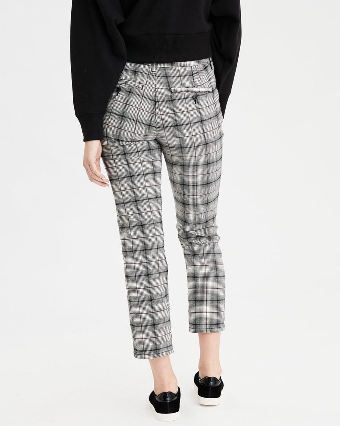 american eagle plaid flare pants