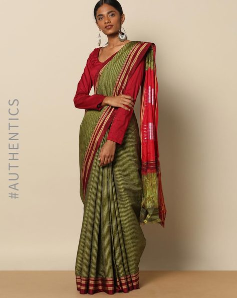 Green Silk Saree | Banarasi Saree | Saree with Blouse | Wedding Saree –  Vara Vastram