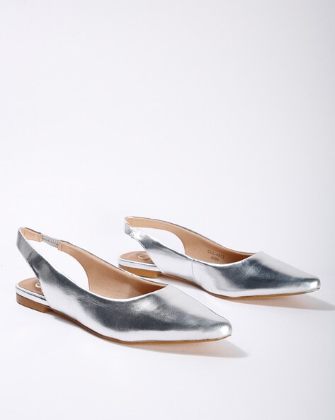 Buy Silver Flat Sandals for Women by 