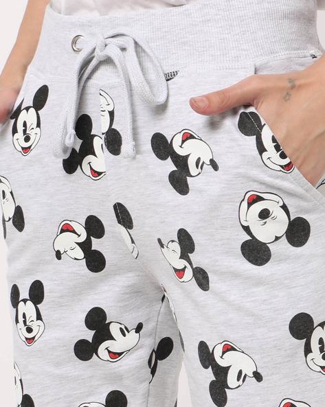 Mickey Mouse Print Joggers with Insert Pockets