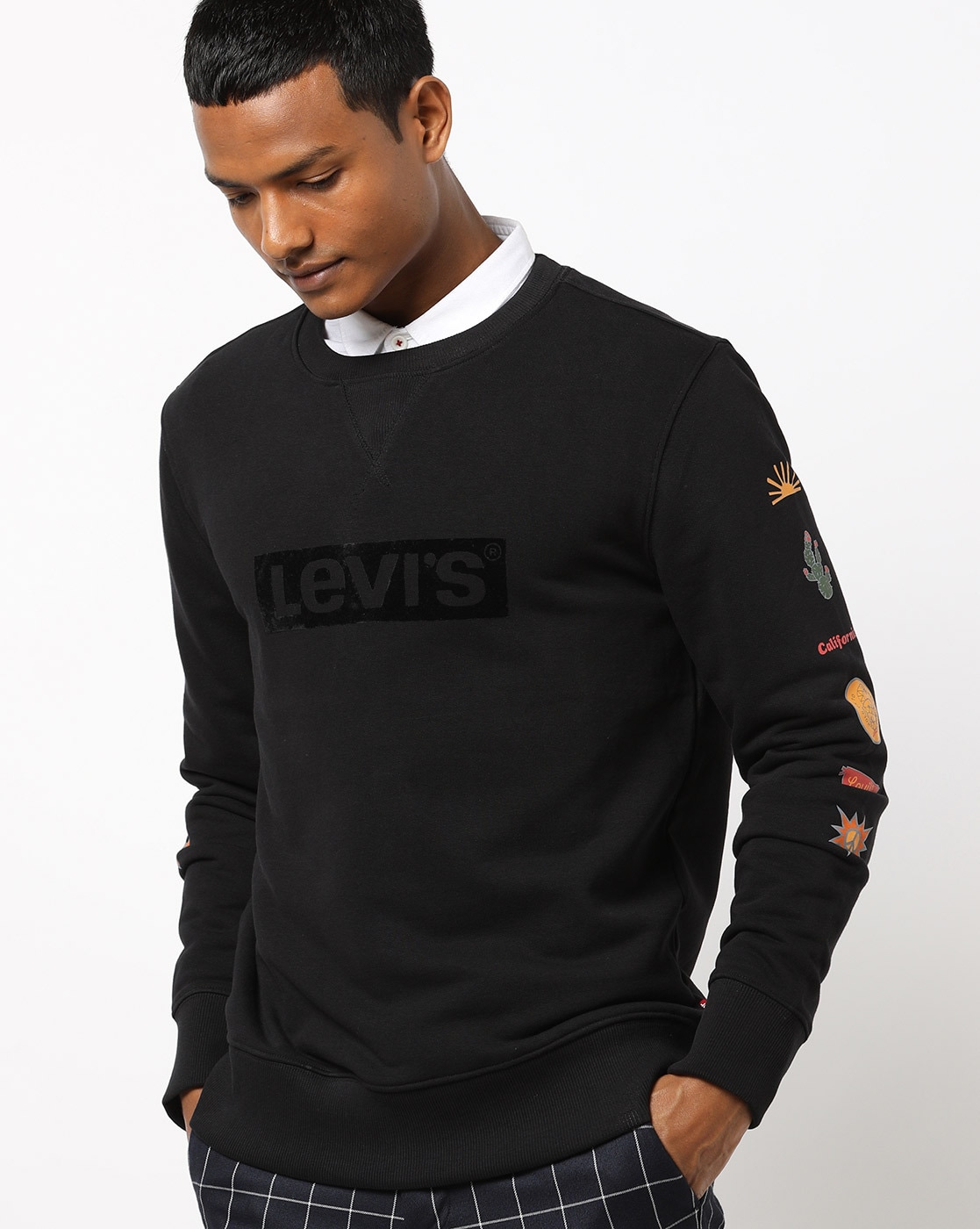 black levi hoodie mens