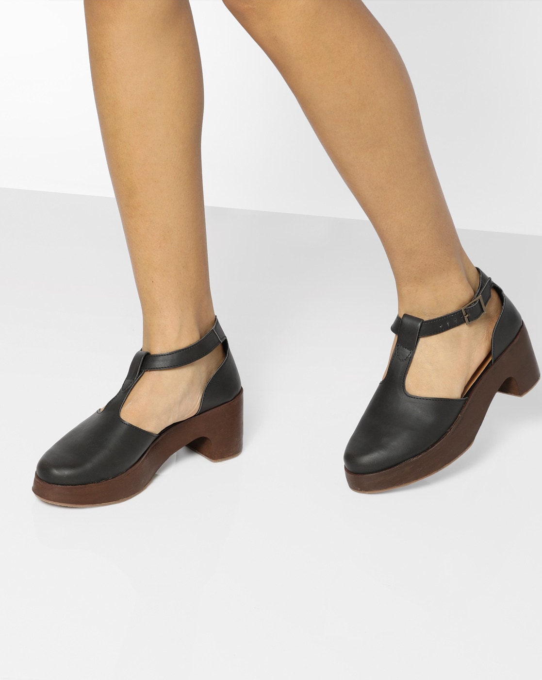 slingback chunky heels