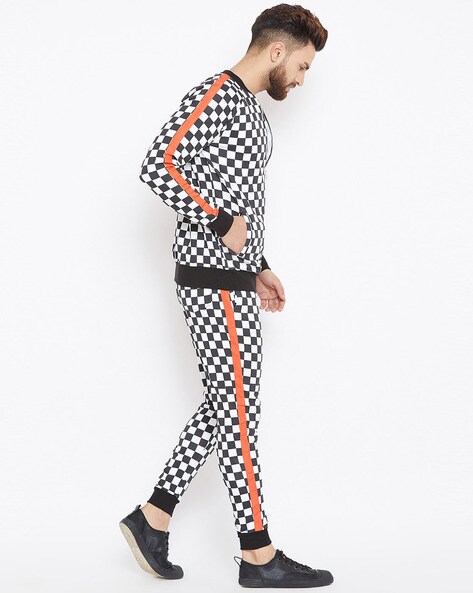 Nike hot sale checked tracksuit