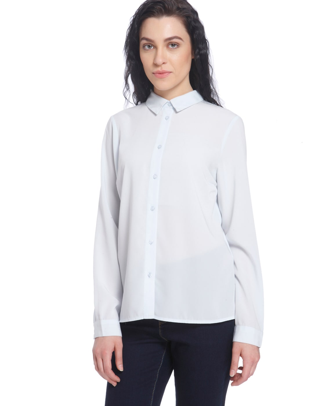 Buy silver Shirts for Women by Online Ajio.com