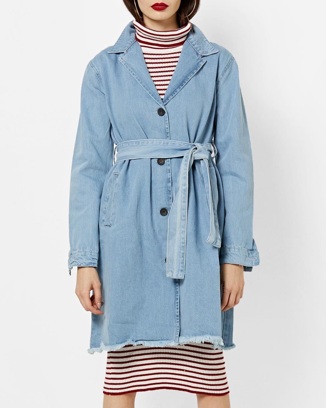 jean trench jacket
