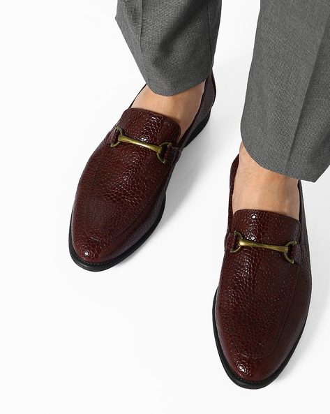 mens maroon formal shoes