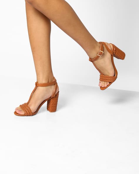 tan chunky heels